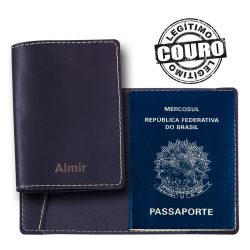 Porta Passaporte em Couro Legítimo