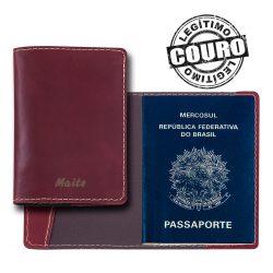 Porta Passaporte em Couro Legítimo